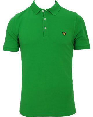 Lyle & Scott, Plain Polo Shirt, Fern Green