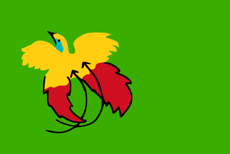 Papua New Guinea flagga