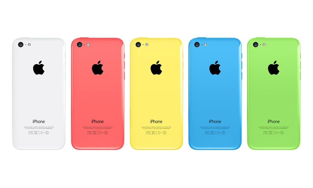 iPhone 5c kommer i 5 olika färger
