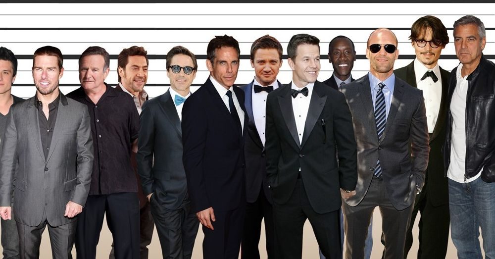 hur långa är manliga kändisar