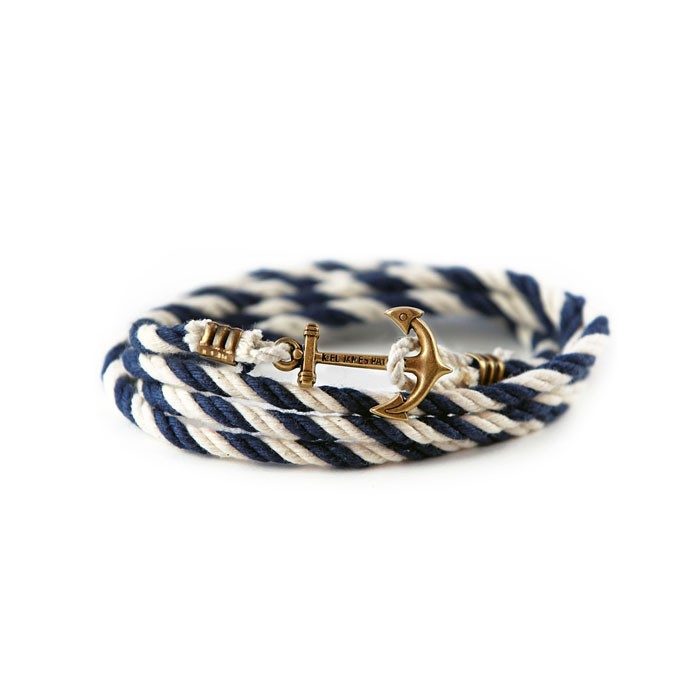 armband för män med ankare vitt och blått armband för män med ankare vitt och blått