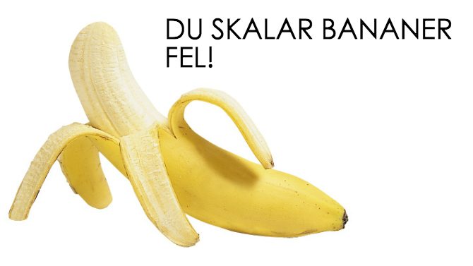 Hur skalar man en banan