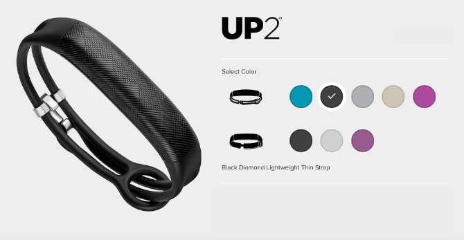 jawbone up2 svart