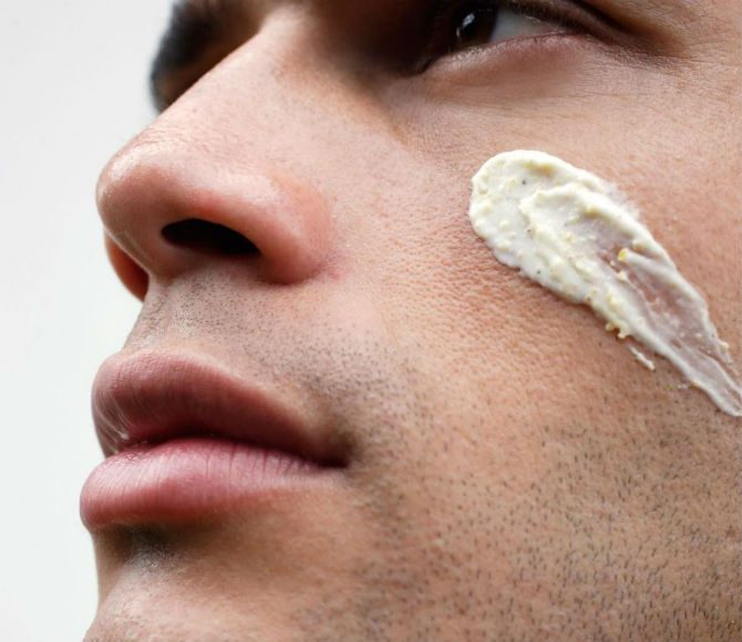 hudvård för män ansiktsskrubb