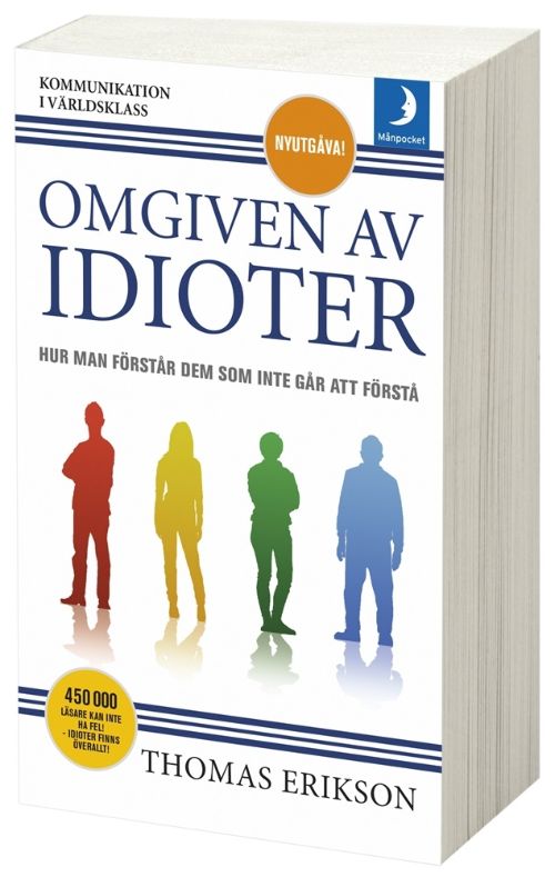 självhjälpsbok omgiven av idioter