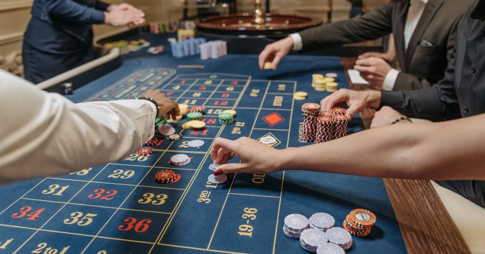 roulettebord folk som spelar