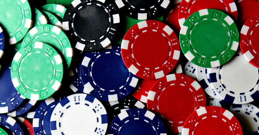 poker chips marks different color