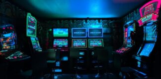 gaming room slot machines