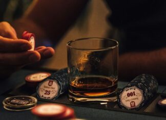 pokerbord whisky marker