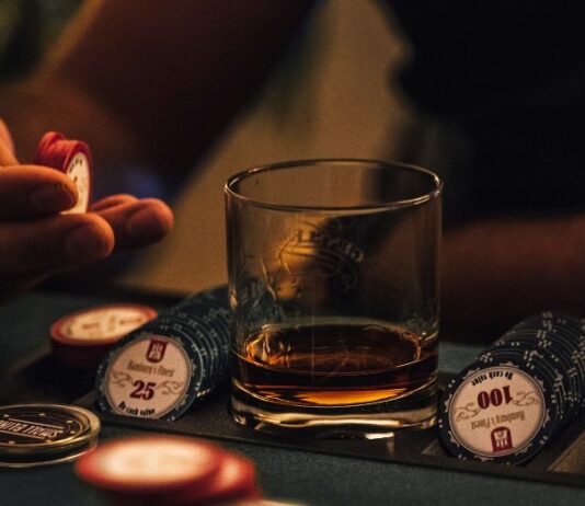 pokerbord whisky marker