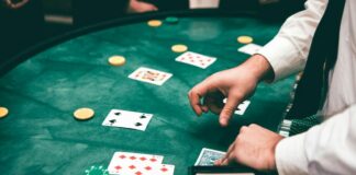 blackjack-bord-spelkort